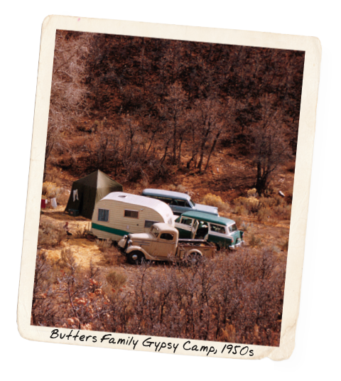 Butters family Gypsy camp 1950s