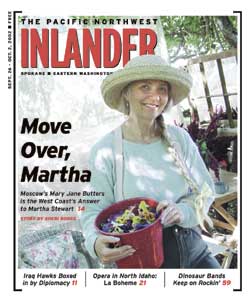 Mary Jane on front cover of the Inlander. Headline: